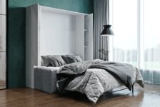 Шкаф кровать вертикальная с диваном Standart plus 140х200